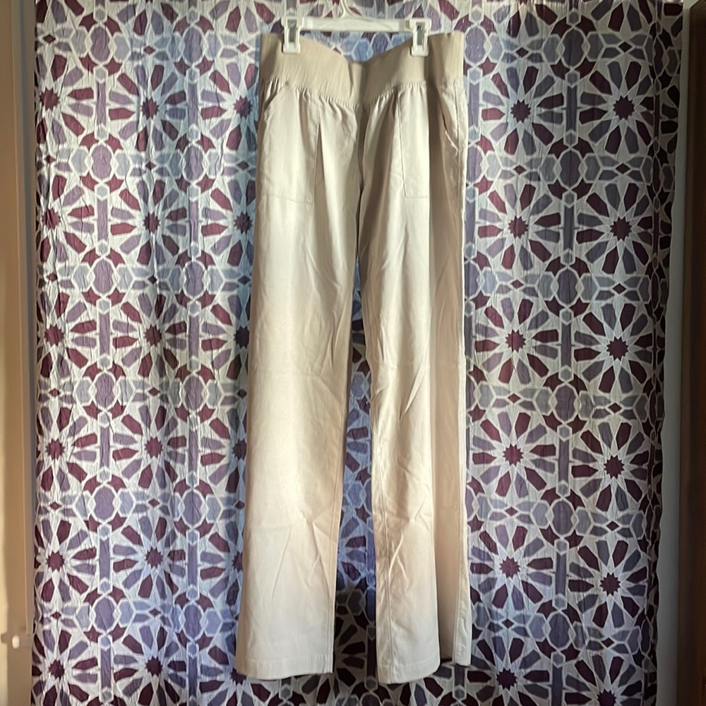 Prana Hemp Flare Pants, Size Medium, 32” inseam, Beige- Like New!